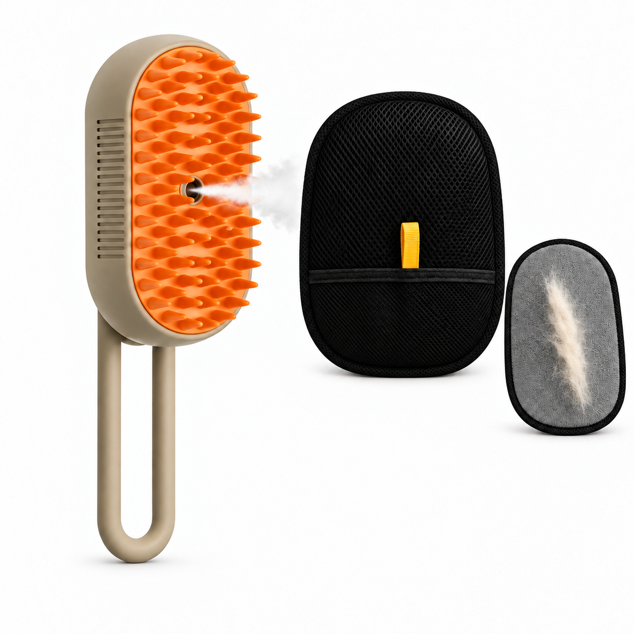 Combo Cepillo a Vapor y Guante Quita Pelos